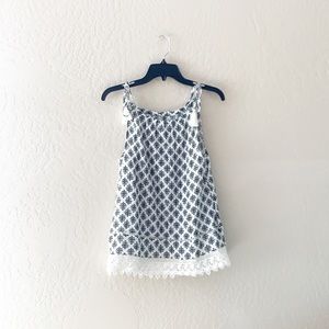 Old Navy Tie Strap Lace Trip‎ Tank Top